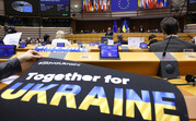 Shirt Oekrane in Europees Parlement