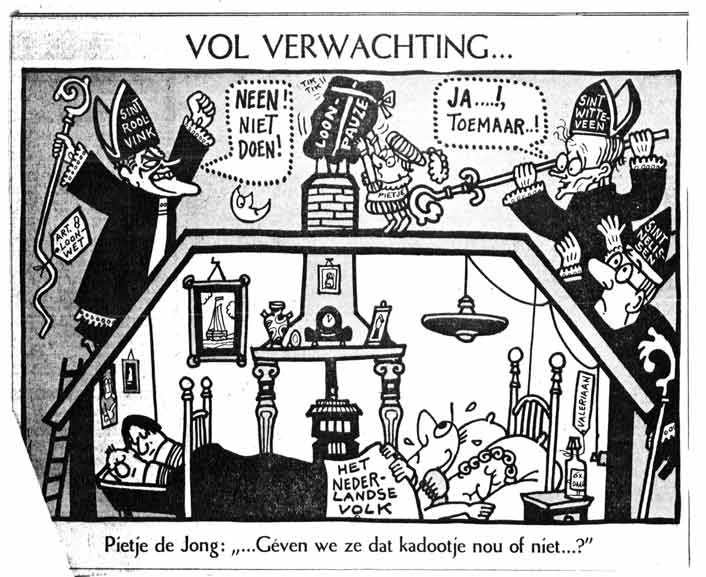 Sinterklaas in politieke spotprenten