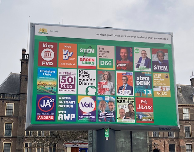 Blokje verkiezingsuitslag
