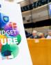 Wit bord met de tekst "EU Budget for the future"